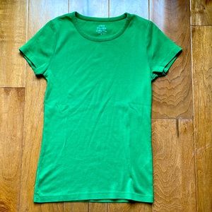 J.Crew fine rib kelly green cotton t-shirt